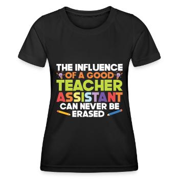 Teacher -Assistant Headmaster Teaching - Women's Functional T-Shirt - black - Front - AI Model Female 172 light (172cm)