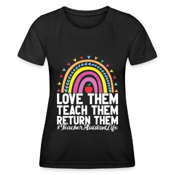 Teacher -Assistant Headmaster Teaching - Women's Functional T-Shirt - black - Front - AI Model Female 172 light (172cm)