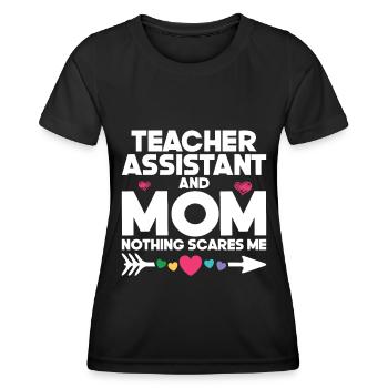 Teacher -Assistant Headmaster Teaching - Women's Functional T-Shirt - black - Front - AI Model Female 172 light (172cm)