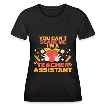 Teacher -Assistant Headmaster Teaching - Women's Functional T-Shirt - black - Front - AI Model Female 172 light (172cm)