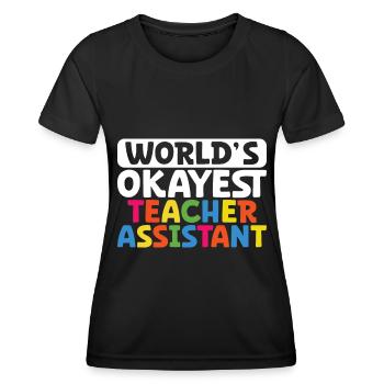 Teacher -Assistant Headmaster Teaching - Women's Functional T-Shirt - black - Front - AI Model Female 172 light (172cm)