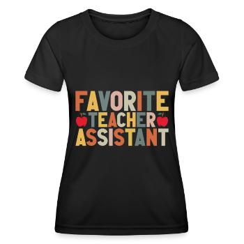 Teacher -Assistant Headmaster Teaching - Women's Functional T-Shirt - black - Front - AI Model Female 172 light (172cm)