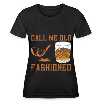 Bourbon & Golf Whikey Golfspieler Golfer - Women's Functional T-Shirt - black - Front - AI Model Female 172 light (172cm)