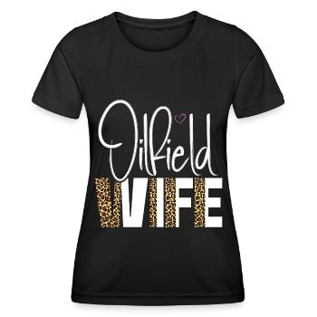 Ölfeldarbeiter Rig Roughneck Ölfeldfrau - Frauen Funktions-T-Shirt - Schwarz - Vorne - AI Model Female 172 light (172cm)