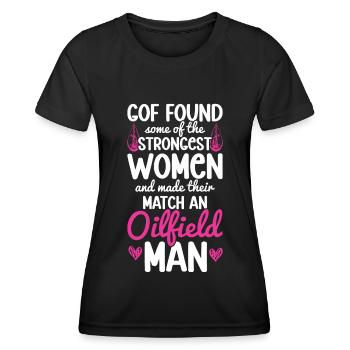 Ölfeldarbeiter Rig Roughneck Ölfeldfrau - Frauen Funktions-T-Shirt - Schwarz - Vorne - AI Model Female 172 light (172cm)