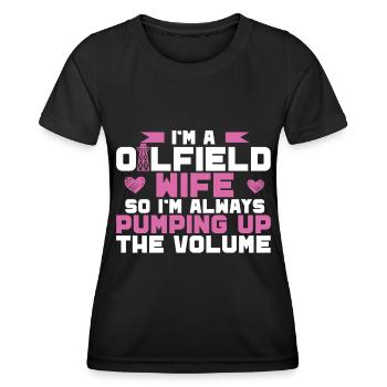 Ölfeldarbeiter Rig Roughneck Ölfeldfrau - Frauen Funktions-T-Shirt - Schwarz - Vorne - AI Model Female 172 light (172cm)