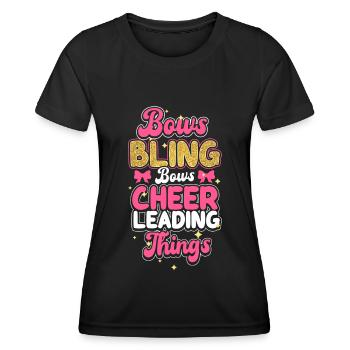 Cheerleadermädchen Cheerleading Jugend - Frauen Funktions-T-Shirt - Schwarz - Vorne - AI Model Female 172 light (172cm)
