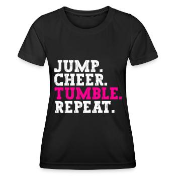 Pom-pom girl Cheerleading Jeunes - T-shirt sport Femme - noir - Devant - AI Model Female 172 light (172cm)