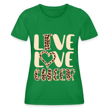 Cheerleadermädchen Cheerleading Jugend - Frauen Funktions-T-Shirt - Kelly Green - Vorne - AI Model Female 172 dark (172cm)