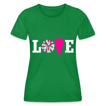 Cheerleadermädchen Cheerleading Jugend - Frauen Funktions-T-Shirt - Kelly Green - Vorne - AI Model Female 172 dark (172cm)