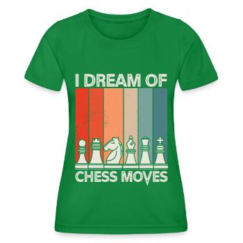 Pièces De Joueur D’échecs Chess Lover Fille - T-shirt sport Femme - vert - Devant - AI Model Female 172 dark (172cm)
