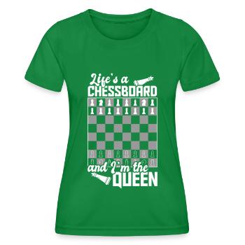 Pièces De Joueur D’échecs Chess Lover Fille - T-shirt sport Femme - vert - Devant - AI Model Female 172 dark (172cm)
