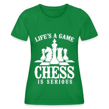 Pièces De Joueur D’échecs Chess Lover Fille - T-shirt sport Femme - vert - Devant - AI Model Female 172 dark (172cm)