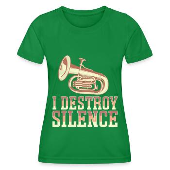 French Horn Player Horn Player Brass Music - Women's Functional T-Shirt - kelly green - Front - AI Model Female 172 dark (172cm)