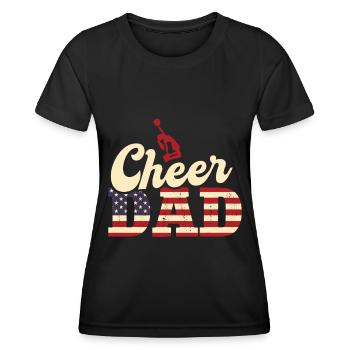 Cheer Papa Pom-pom girl Papa - T-shirt sport Femme - noir - Devant - AI Model Female 172 light (172cm)