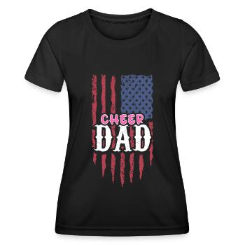 Cheer Papa Pom-pom girl Papa - T-shirt sport Femme - noir - Devant - AI Model Female 172 light (172cm)