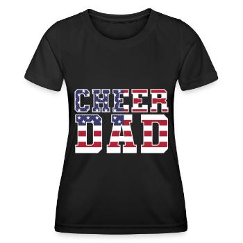 Cheer Papa Pom-pom girl Papa - T-shirt sport Femme - noir - Devant - AI Model Female 172 light (172cm)