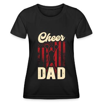 Cheer Papa Pom-pom girl Papa - T-shirt sport Femme - noir - Devant - AI Model Female 172 light (172cm)