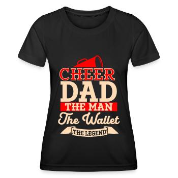 Cheer Papa Pom-pom girl Papa - T-shirt sport Femme - noir - Devant - AI Model Female 172 light (172cm)