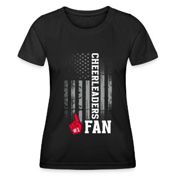 Cheer Papa Pom-pom girl Papa - T-shirt sport Femme - noir - Devant - AI Model Female 172 light (172cm)