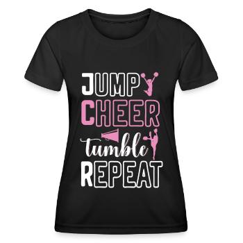 Cheerleadermädchen Cheerleading Jubel Jugend - Frauen Funktions-T-Shirt - Schwarz - Vorne - AI Model Female 172 light (172cm)