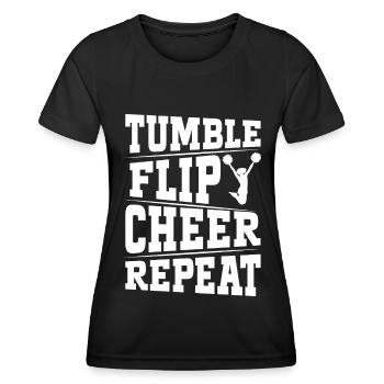 Cheerleadermädchen Cheerleading Jubel Jugend - Frauen Funktions-T-Shirt - Schwarz - Vorne - AI Model Female 172 light (172cm)