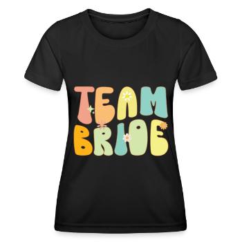 Brautjungfer Mädchen Groovy Bachelorette - Frauen Funktions-T-Shirt - Schwarz - Vorne - AI Model Female 172 light (172cm)