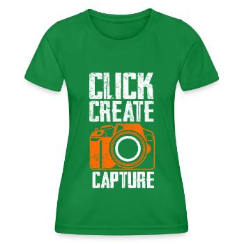 Photography - Photo shoot for photo camera. - Women's Functional T-Shirt - kelly green - Front - AI Model Female 172 dark (172cm)