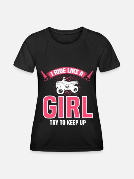 VTT Quad Bike Girl Véhicules à quatre roues motrices - T-shirt sport Femme - noir