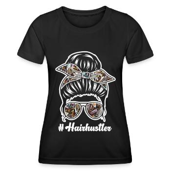 Hairstylist Hair Salon Kosmetologie - Frauen Funktions-T-Shirt - Schwarz - Vorne - AI Model Female 172 light (172cm)