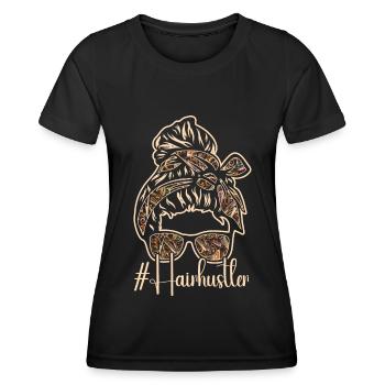 Hairstylist Hair Salon Kosmetologie - Frauen Funktions-T-Shirt - Schwarz - Vorne - AI Model Female 172 light (172cm)
