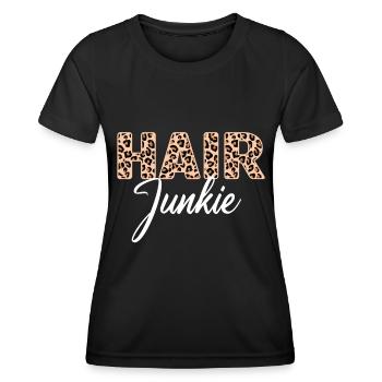 Hairstylist Hair Salon Kosmetologie - Frauen Funktions-T-Shirt - Schwarz - Vorne - AI Model Female 172 light (172cm)