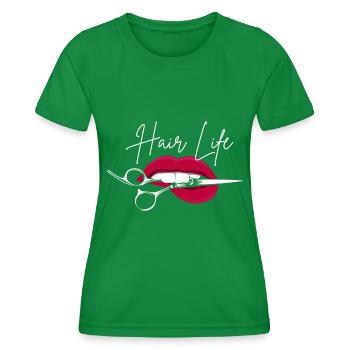 Coiffeur Salon de coiffure Cosmétologie - T-shirt sport Femme - vert - Devant - AI Model Female 172 dark (172cm)