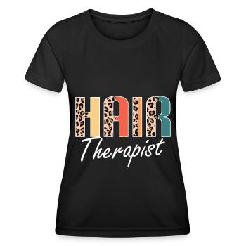 Hairstylist Hair Salon Kosmetologie - Frauen Funktions-T-Shirt - Schwarz - Vorne - AI Model Female 172 light (172cm)