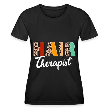 Hairstylist Hair Salon Kosmetologie - Frauen Funktions-T-Shirt - Schwarz - Vorne - AI Model Female 172 light (172cm)
