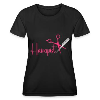 Hairstylist Hair Salon Kosmetologie - Frauen Funktions-T-Shirt - Schwarz - Vorne - AI Model Female 172 light (172cm)