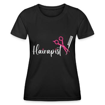 Hairstylist Hair Salon Kosmetologie - Frauen Funktions-T-Shirt - Schwarz - Vorne - AI Model Female 172 light (172cm)
