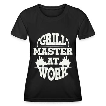 Grill Grillgrill Schweinefleisch - Frauen Funktions-T-Shirt - Schwarz - Vorne - AI Model Female 172 light (172cm)