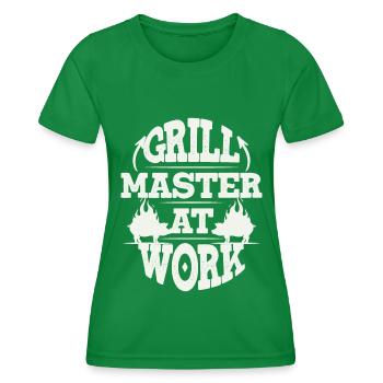 Grill Pork - Women's Functional T-Shirt - kelly green - Front - AI Model Female 172 dark (172cm)