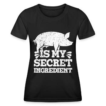 Grill Grillgrill Schweinefleisch - Frauen Funktions-T-Shirt - Schwarz - Vorne - AI Model Female 172 light (172cm)