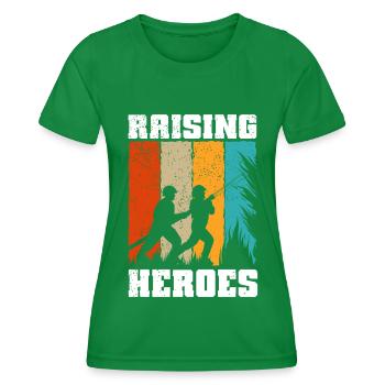 Firefighter Mother Fire Brigade Mother - Women's Functional T-Shirt - kelly green - Front - AI Model Female 172 dark (172cm)