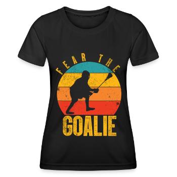 Lacrosse Girl Lax Girl Spieler Frauen - Frauen Funktions-T-Shirt - Schwarz - Vorne - AI Model Female 172 light (172cm)