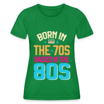 Fille garçon enfants 70 s 80 s 90 s Disco Costume tenue - T-shirt sport Femme - vert - Devant - AI Model Female 172 dark (172cm)
