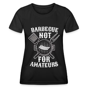 BBQ Smoker Meat Grilling Funny - Women's Functional T-Shirt - black - Front - AI Model Female 172 light (172cm)