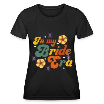 Groovy Braut Hochzeitsfeier Brautblumenblumen - Frauen Funktions-T-Shirt - Schwarz - Vorne - AI Model Female 172 light (172cm)