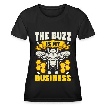 Honigbienenwebeke Hive Imkere Wabe - Frauen Funktions-T-Shirt - Schwarz - Vorne - AI Model Female 172 light (172cm)