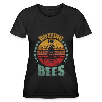 Honigbienenwebeke Hive Imkere Wabe - Frauen Funktions-T-Shirt - Schwarz - Vorne - AI Model Female 172 light (172cm)