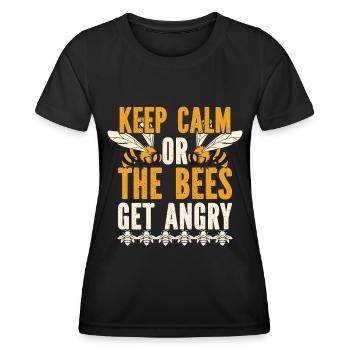 Honigbienenwebeke Hive Imkere Wabe - Frauen Funktions-T-Shirt - Schwarz - Vorne - AI Model Female 172 light (172cm)