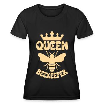 Honigbienenwebeke Hive Imkere Wabe - Frauen Funktions-T-Shirt - Schwarz - Vorne - AI Model Female 172 light (172cm)