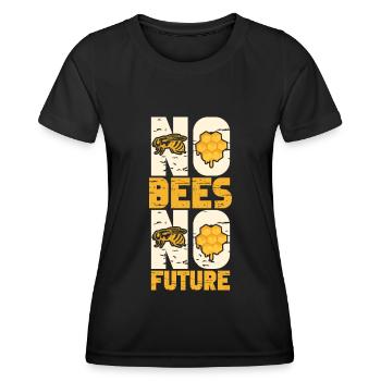 Honey Bee Webeke Hive Beekeeper Honeycomb - Women's Functional T-Shirt - black - Front - AI Model Female 172 light (172cm)
